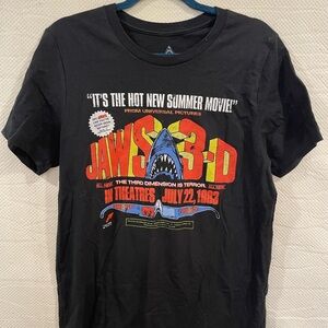 Black Jaws 3-D Graphic T-Shirt